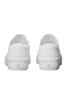 Sapatilhas Calvin Klein Flatform Low brancas para mulher.