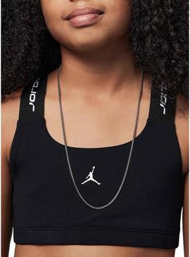 Top Jordan Bra Indy Dri-FIT preto para meninas