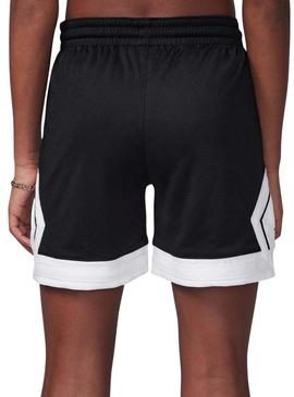 Bermudas Jordan Dri-FIT MJ Diamond preto para meninas e meninos.