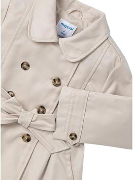 Trench coat Mayoral com laço bege para menina.