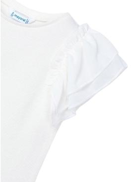 Camiseta Mayoral combinada bege para menina