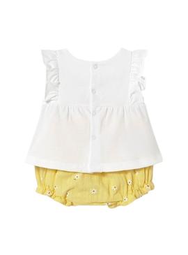 Conjunto Mayoral short Sunny amarelo para Bebê