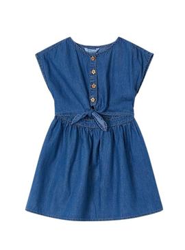 Vestido fluído de ganga azul da Mayoral para menina