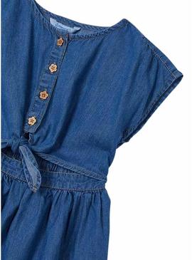 Vestido fluído de ganga azul da Mayoral para menina