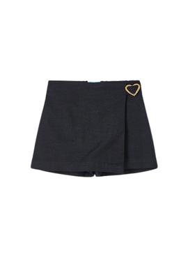 Saia-calça Mayoral com fivela preta para menina.