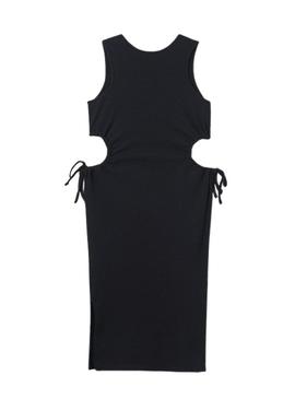 Vestido midi Mayoral canal preto para menina.