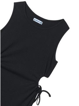 Vestido midi Mayoral canal preto para menina.