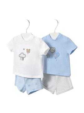 Conjunto de 4 peças Mayoral céu para bebê.