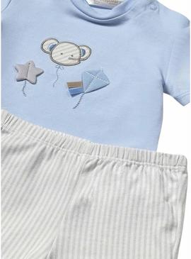 Conjunto de 4 peças Mayoral céu para bebê.