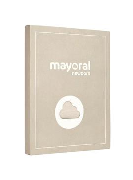Conjunto Mayoral em tricô bege para bebê.