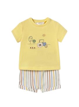 Conjunto Maio pantalão Sunny amarelo para bebê.
