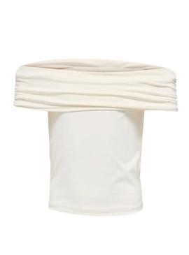 Top Ogea bardot branco apenas para menina.