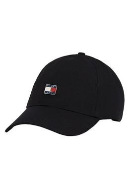 Boné Tommy Jeans Heritage preto para mulher.