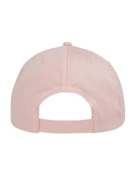 Boné Tommy Jeans 6 painéis rosa para mulher