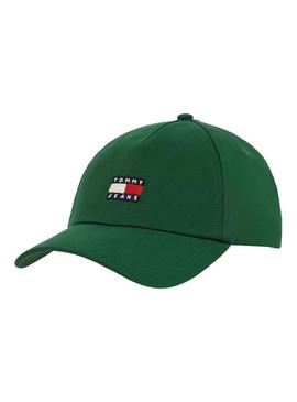 Boné Tommy Jeans Heritage verde para homem
