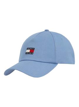 Boné Tommy Jeans Heritage azul para homem.
