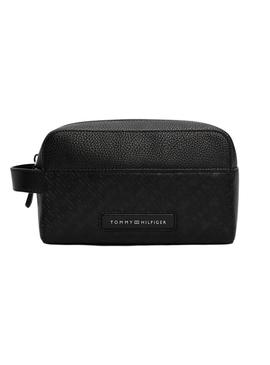 Nécessaire Tommy Hilfiger Monogram preto para homens.