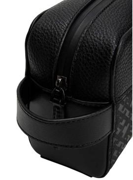 Nécessaire Tommy Hilfiger Monogram preto para homens.