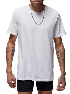 Pack de duas camisetas Jordan Flight Base branca para homem
