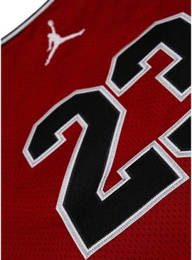 Camisa Jordan Michael Jordan 23 vermelha para meninas e meninos.