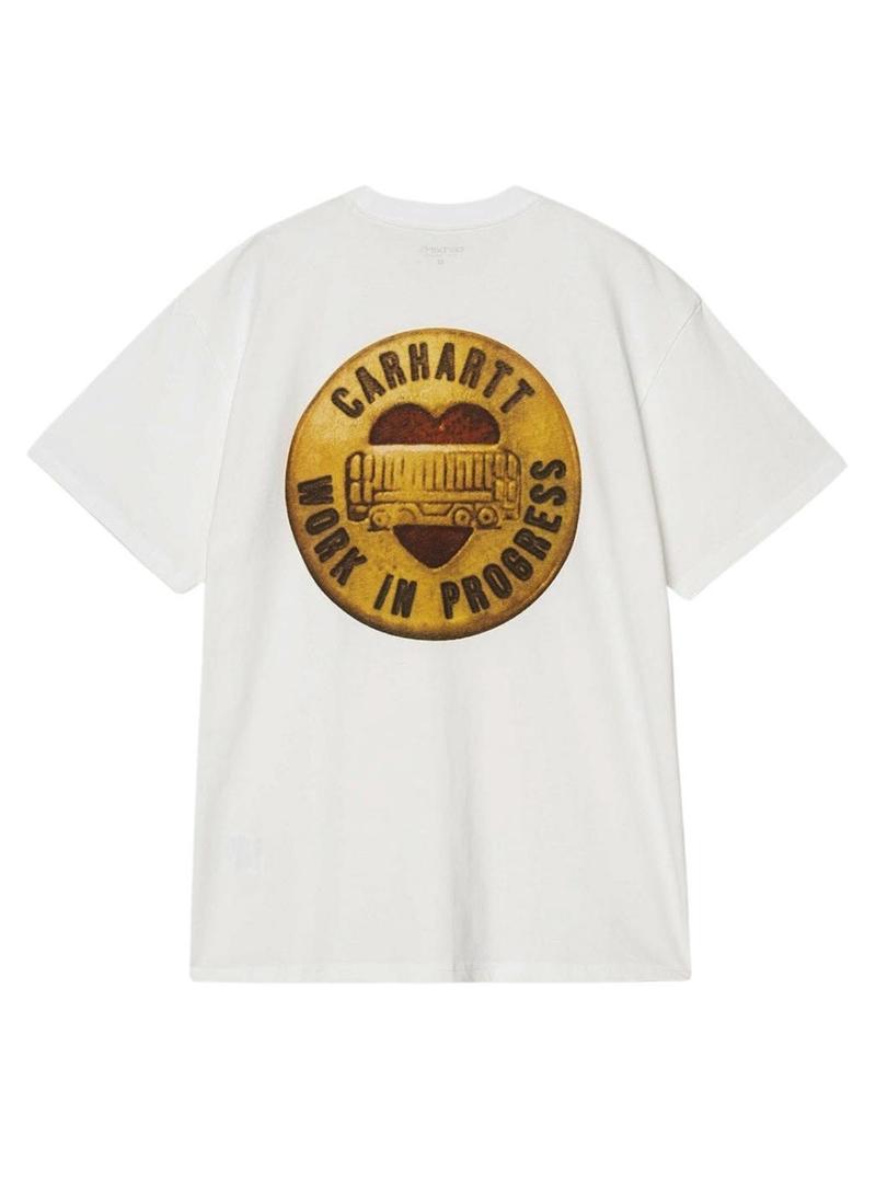 Camiseta branca com botões S/S