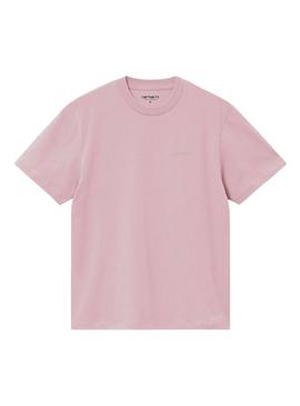 Camiseta Carhartt Script rosa para mulher