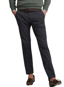 Calça chino Silbon Sport azul marinho para homem
