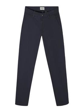 Calça chino Silbon Sport azul marinho para homem