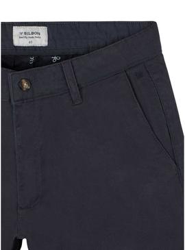 Calça chino Silbon Sport azul marinho para homem