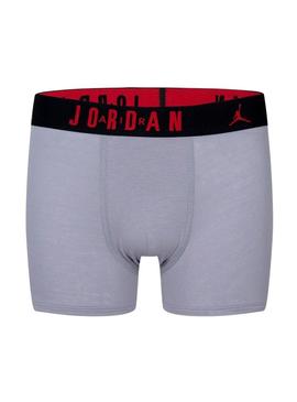 Pacote de três boxers Jordan Flight Cotton multicoloridos para homem.