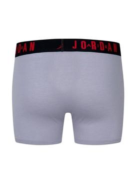 Pacote de três boxers Jordan Flight Cotton multicoloridos para homem.