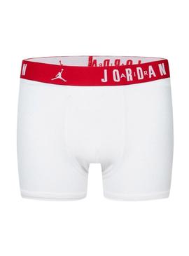 Pacote de três boxers Jordan Flight Cotton multicoloridos para homem.