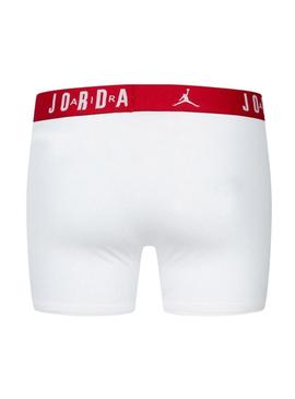 Pacote de três boxers Jordan Flight Cotton multicoloridos para homem.