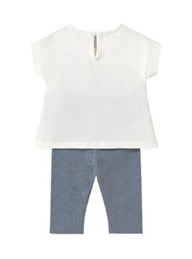 Conjunto Mayoral Leggings branco para bebê