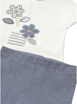 Conjunto Mayoral Leggings branco para bebê