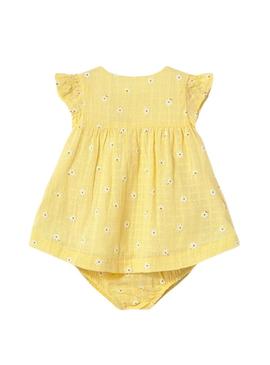 Vestido Mayoral Sunny Flores Amarelo Bebê