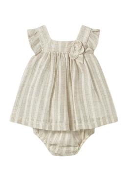 Vestido de cerimônia Mayoral bege para bebê