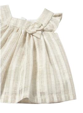 Vestido de cerimônia Mayoral bege para bebê