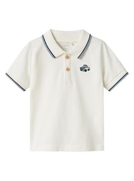Camisa polo branca Mayoral Dakan para menino.