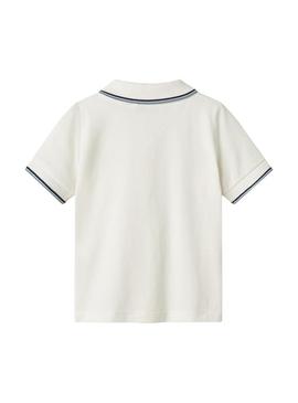 Camisa polo branca Mayoral Dakan para menino.