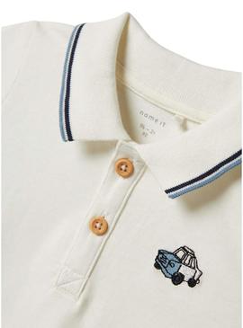 Camisa polo branca Mayoral Dakan para menino.