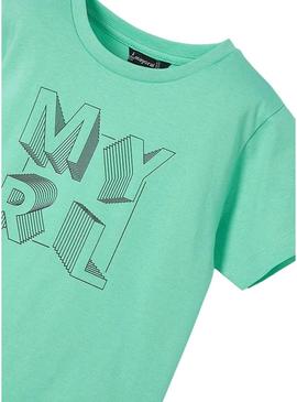 Camiseta Mayoral aguamarina para criança.