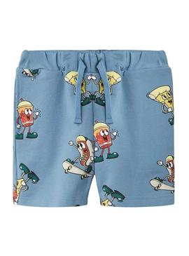 Bermudas Name It Diego azul para menino