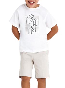 Camiseta Mayoral estampada FUN para menino.