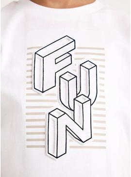 Camiseta Mayoral estampada FUN para menino.