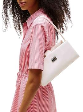 Bolsa Tommy Jeans Cool shoulder branca para mulher