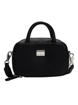 Bolsa Tommy Jeans American Cool preta para mulher.