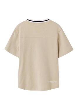 Camiseta Name It Damas bege para menino.