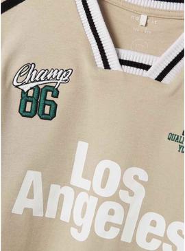 Camiseta Name It Damas bege para menino.