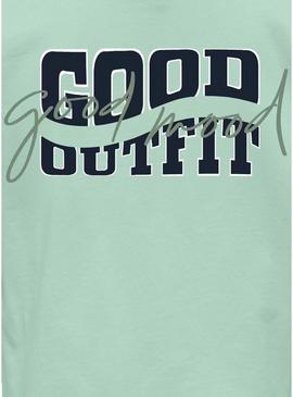 Camiseta Only Kids Bobba turquesa para menina